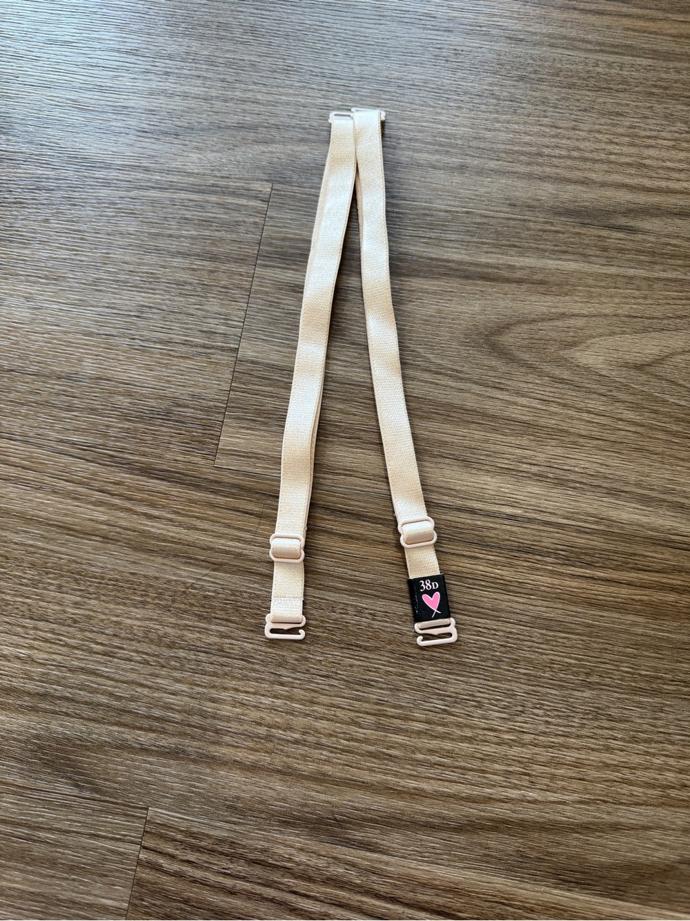 Nude Beige Adjustable Bra Straps - 38D Tag